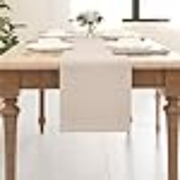 Arkeny Soft Faux Linen Table Runner - Picture 2 of 3